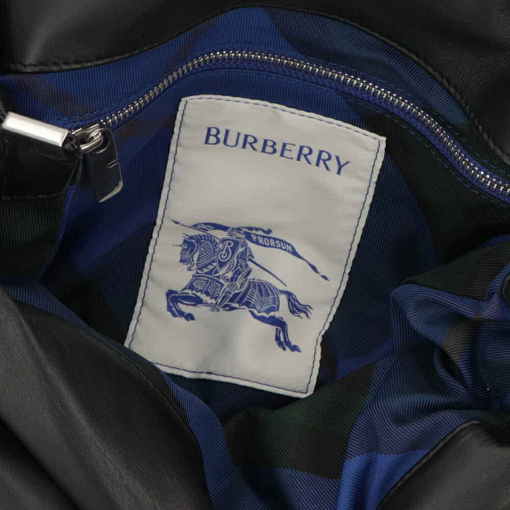 BURBERRY バーバリー メンズ バッグ ショルダーバッグ ブラック カーフレザー クロスボディバッグ パファーバッグ 8083435