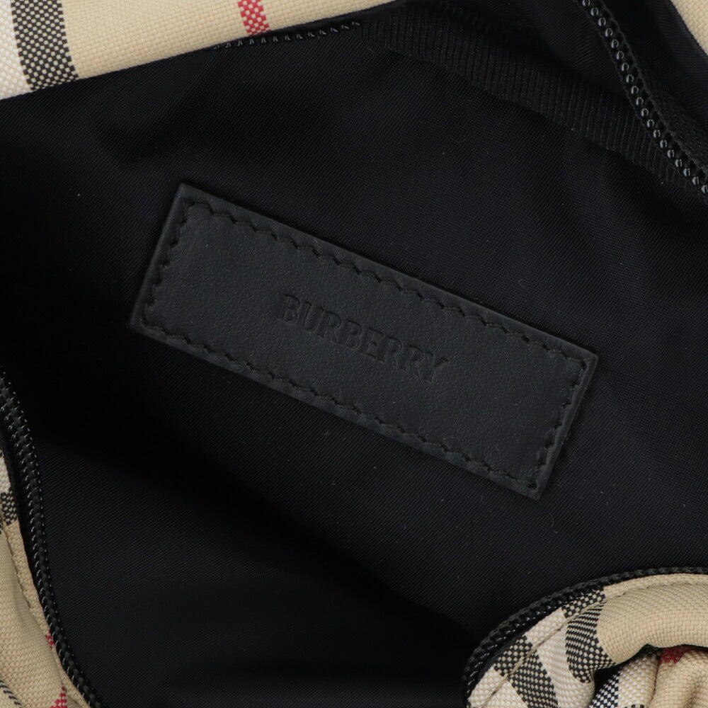 BURBERRY バーバリー ユニセックス バッグ ショルダーバッグ ベージュ系 ナイロン カーフレザー クロスボディバッグ バーバリーチェック 8084111