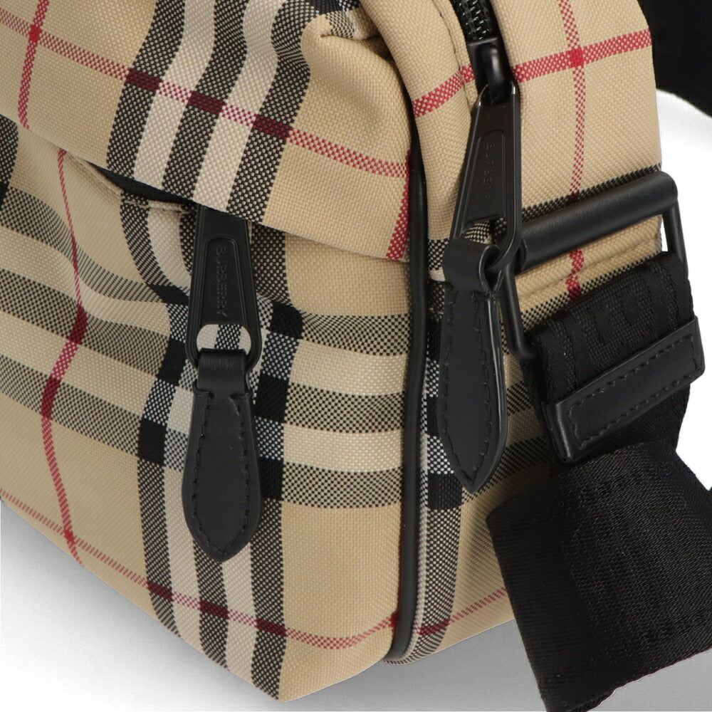 BURBERRY バーバリー ユニセックス バッグ ショルダーバッグ ベージュ系 ナイロン カーフレザー クロスボディバッグ バーバリーチェック 8084111