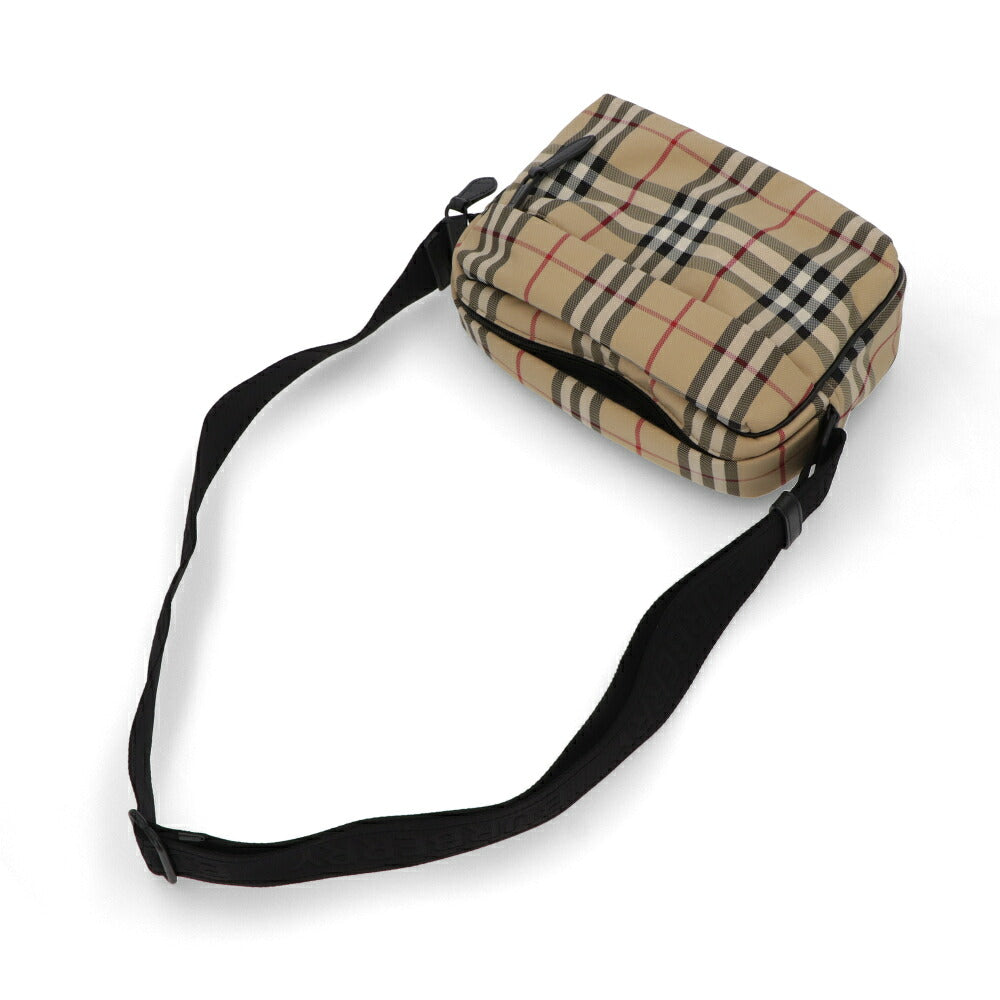 BURBERRY バーバリー ユニセックス バッグ ショルダーバッグ ベージュ系 ナイロン カーフレザー クロスボディバッグ バーバリーチェック 8084111