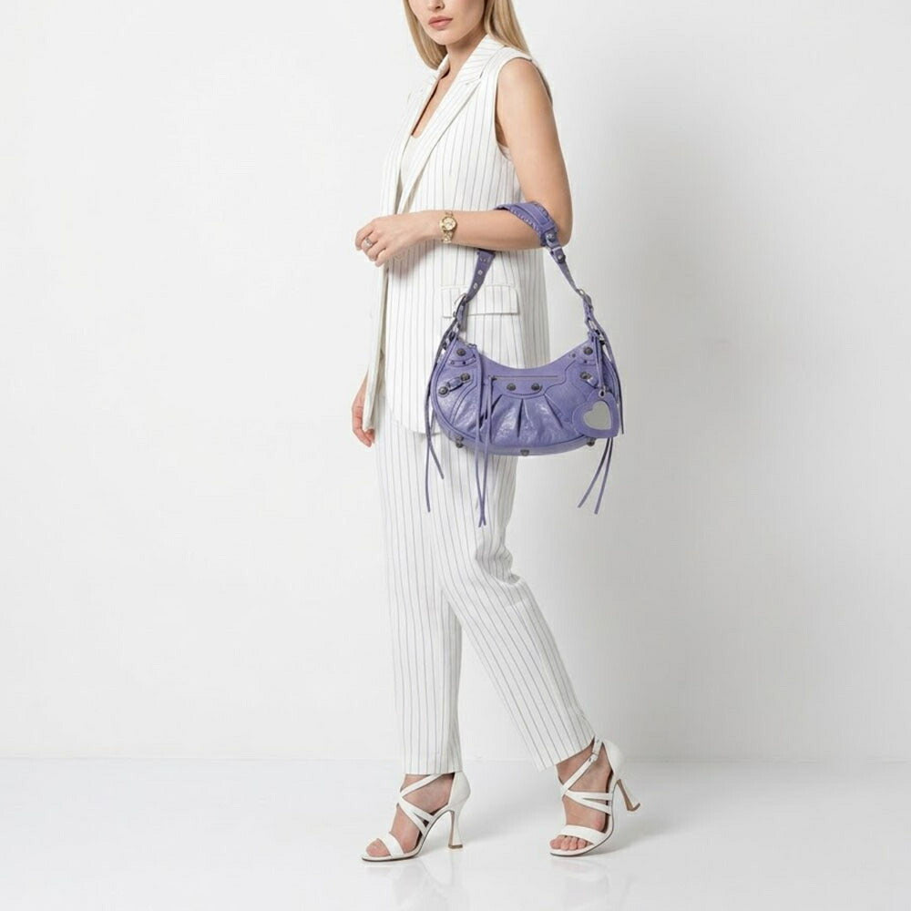 BALENCIAGA バレンシアガ レディース バッグ ショルダーバッグ パープル ラムスキン Le Cagole クロスボディバッグ 671307 1VG9Y