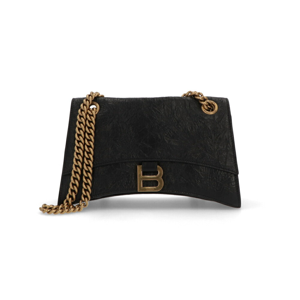 BALENCIAGA ショルダーバッグ クラッシュ ブラック チェーンショルダー ロゴ 781920 210IT