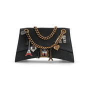 BALENCIAGA バレンシアガ ショルダーバッグ ブラック チェーンショルダー ロゴ チャーム付き 781920 2AA6W