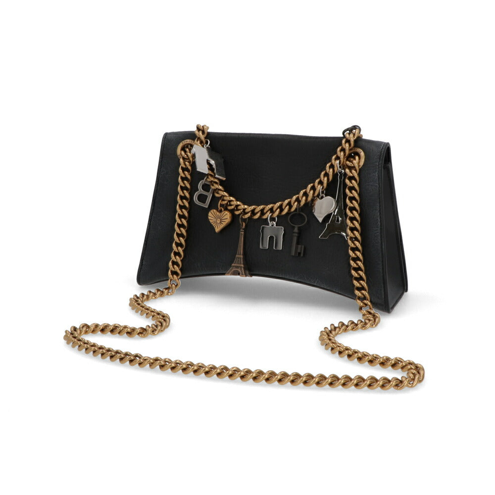 BALENCIAGA バレンシアガ ショルダーバッグ ブラック チェーンショルダー ロゴ チャーム付き 781920 2AA6W