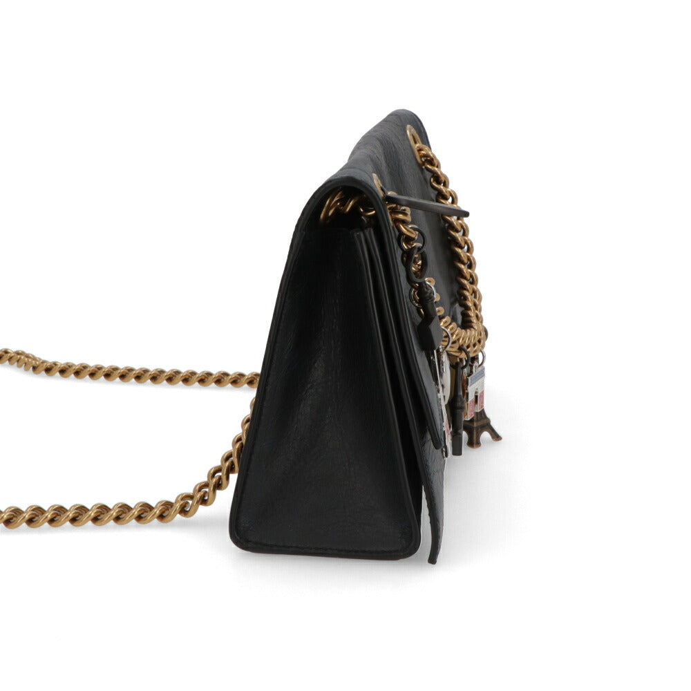 BALENCIAGA バレンシアガ ショルダーバッグ ブラック チェーンショルダー ロゴ チャーム付き 781920 2AA6W