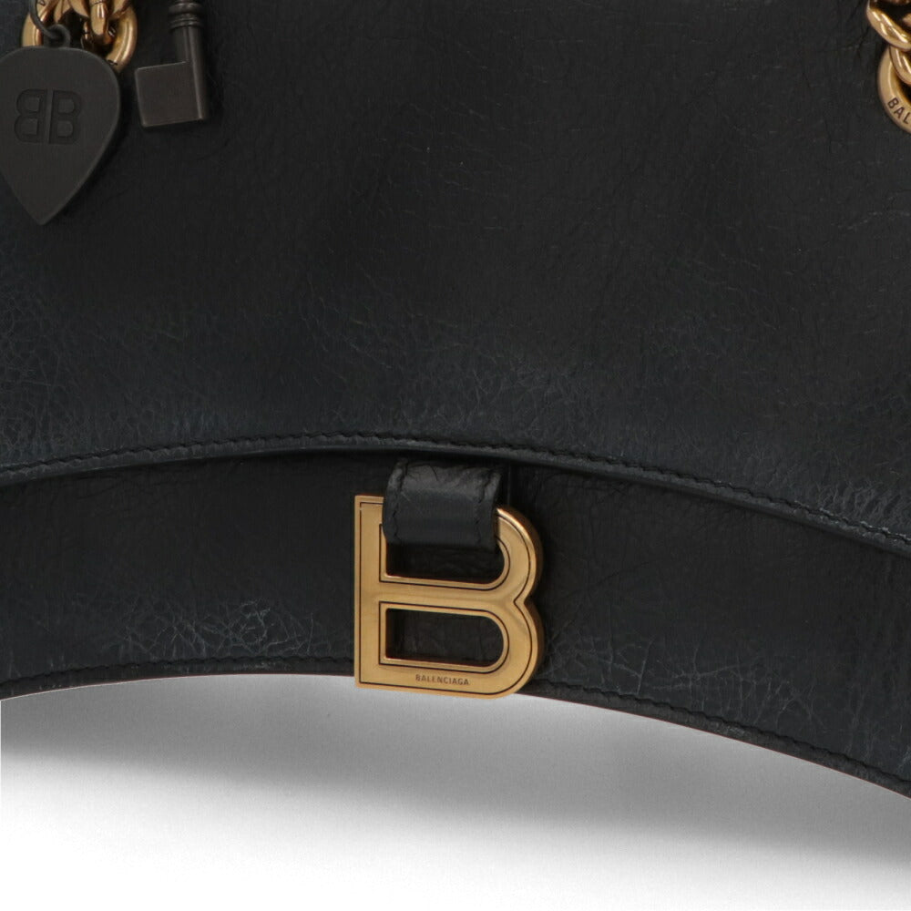 BALENCIAGA バレンシアガ ショルダーバッグ ブラック チェーンショルダー ロゴ チャーム付き 781920 2AA6W