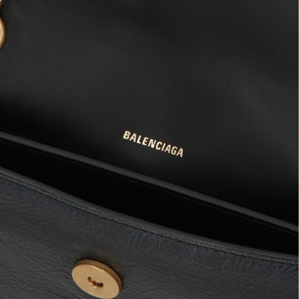 BALENCIAGA バレンシアガ ショルダーバッグ ブラック チェーンショルダー ロゴ チャーム付き 781920 2AA6W