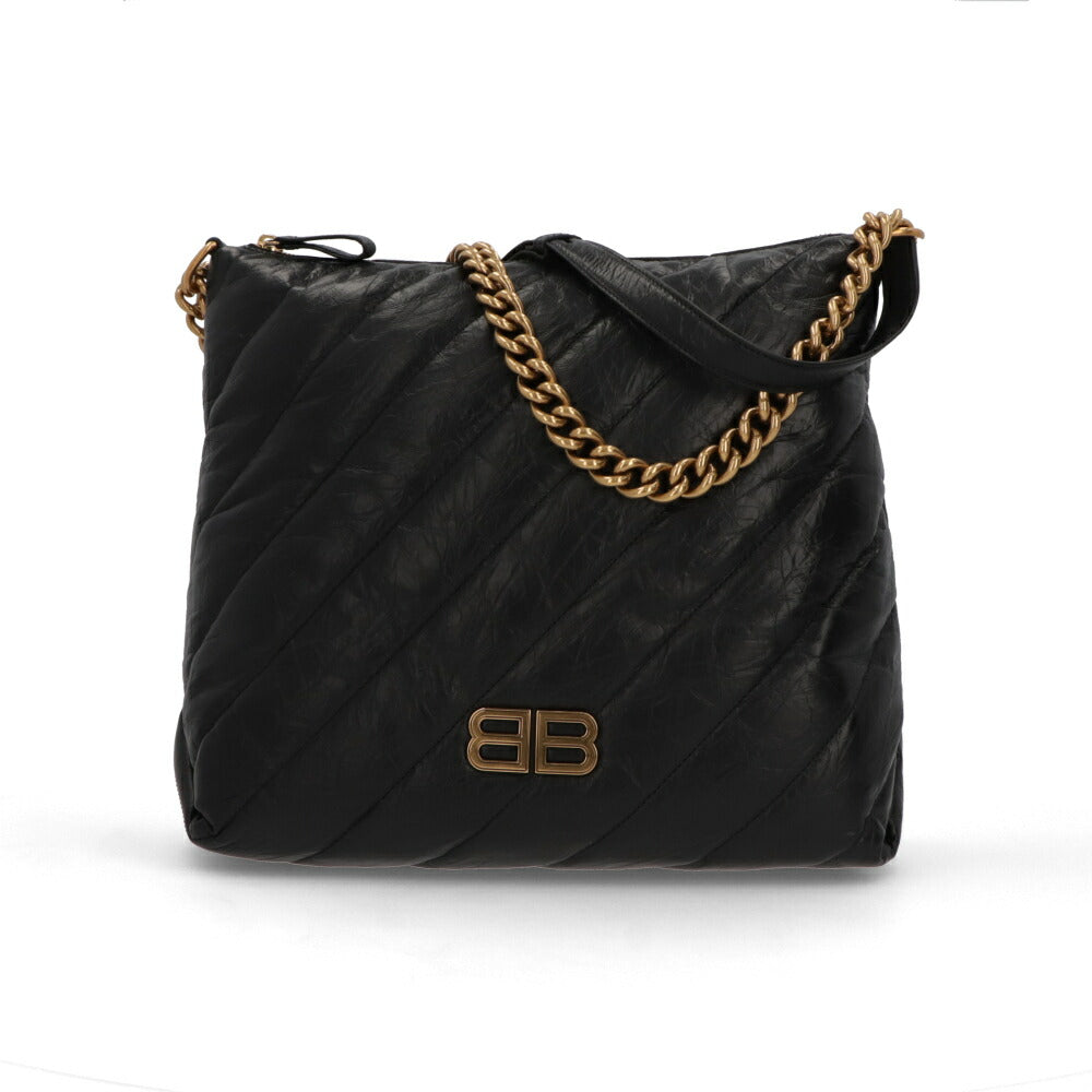 BALENCIAGA ショルダーバッグ ブラック チェーンショルダー ロゴ キルティング 781920 210J1