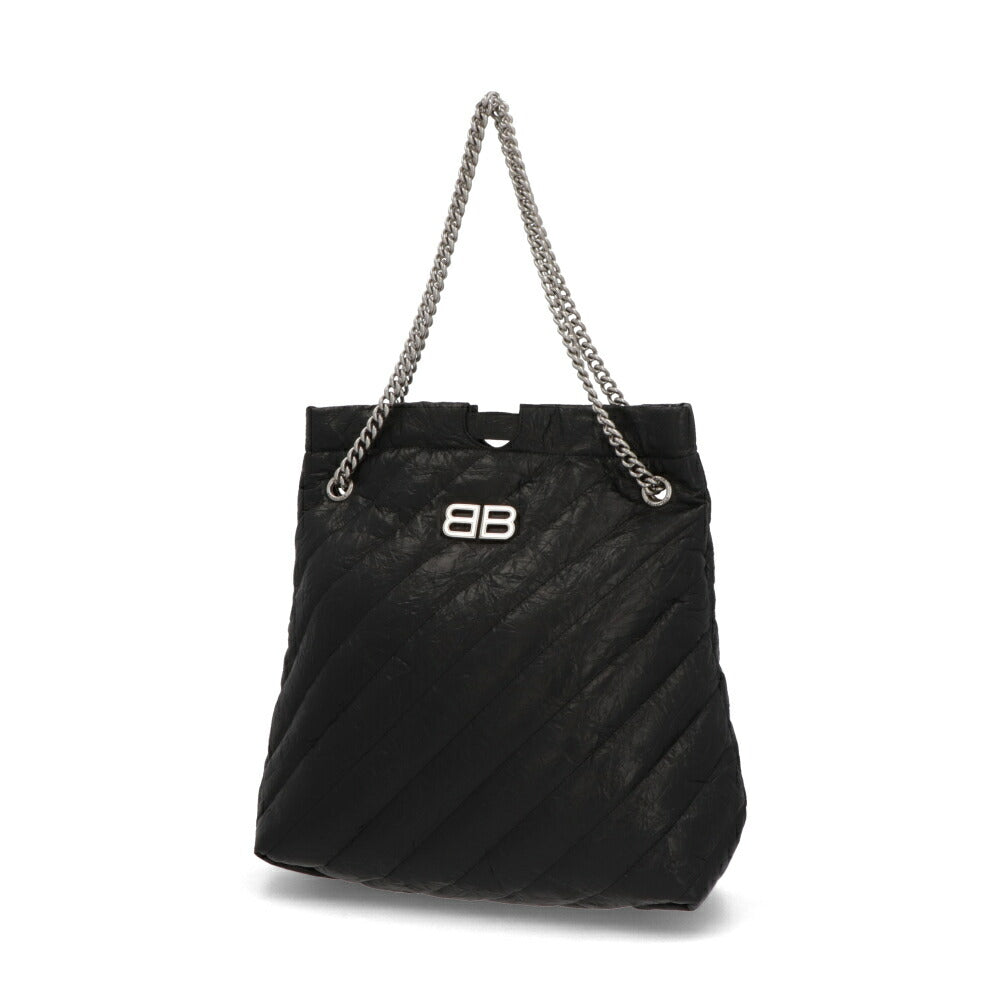 BALENCIAGA ショルダーバッグ ブラック チェーンバッグ ロゴ キルティング 742941 210J0 1000