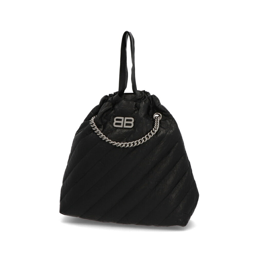BALENCIAGA ショルダーバッグ ブラック チェーンバッグ ロゴ キルティング 742941 210J0 1000