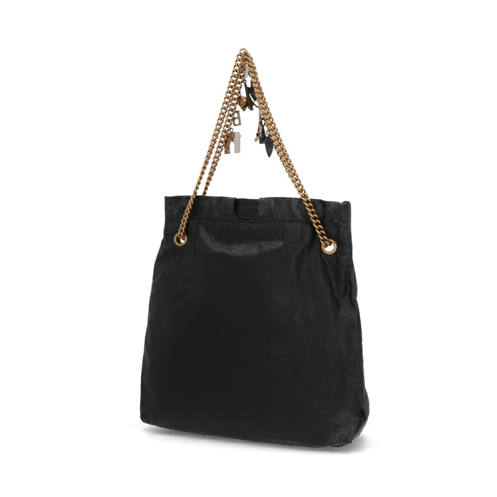 BALENCIAGA バレンシアガ ショルダーバッグ ブラック チェーンバッグ ロゴ チャーム付き 742941 2AA6W 1000