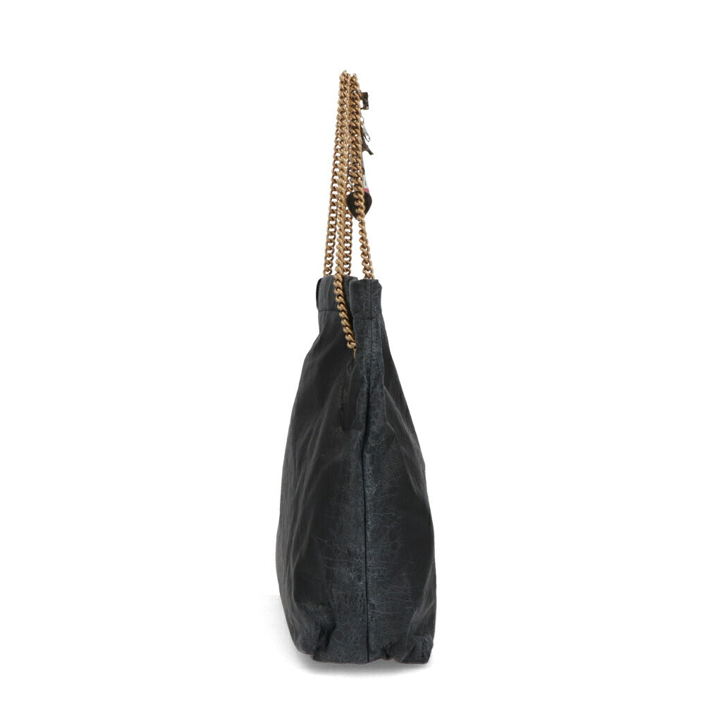 BALENCIAGA バレンシアガ ショルダーバッグ ブラック チェーンバッグ ロゴ チャーム付き 742941 2AA6W 1000