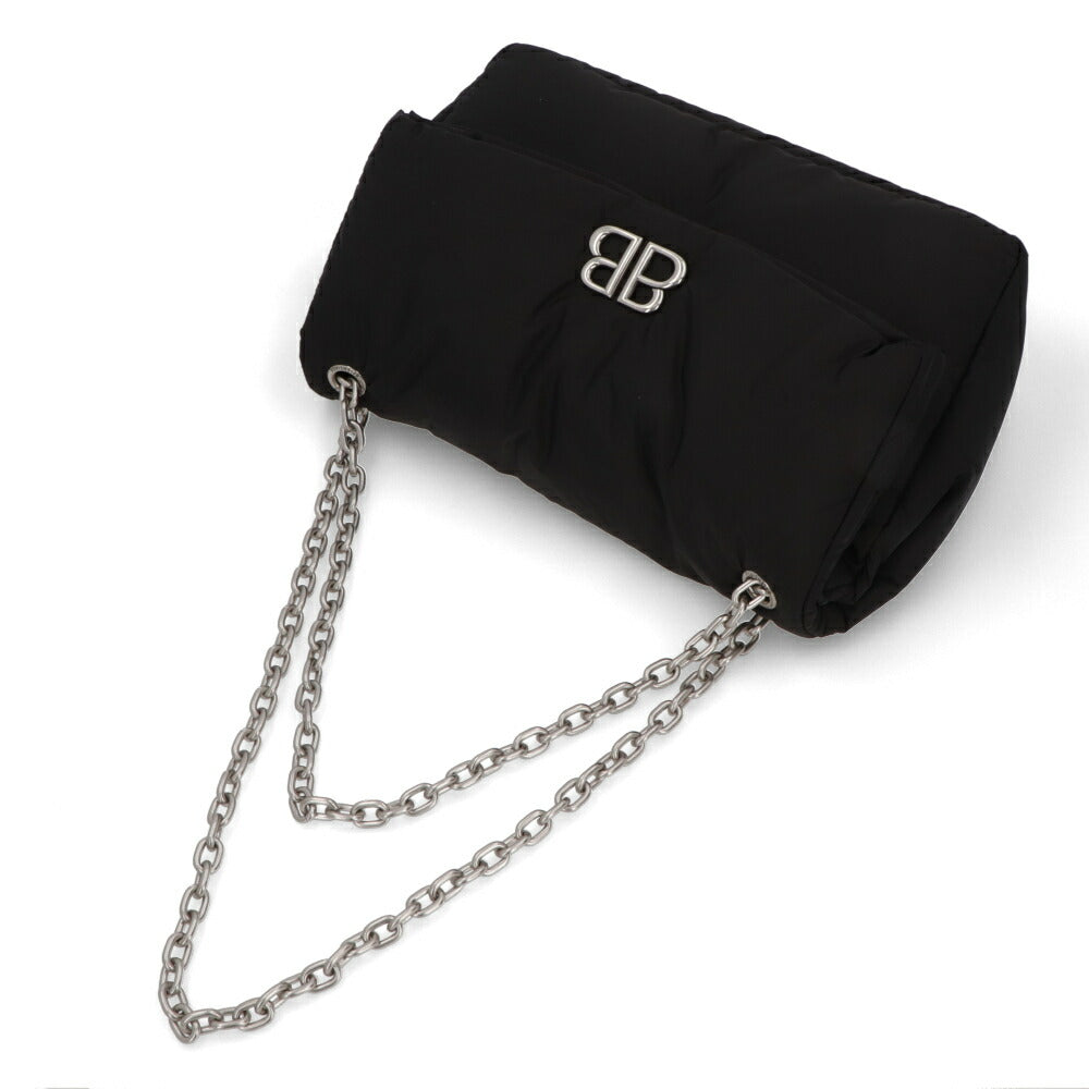 BALENCIAGA バレンシアガ ショルダーバッグ MONACO M モナコ ブラック チェーンショルダー ロゴ 765945 2AA6C 1000