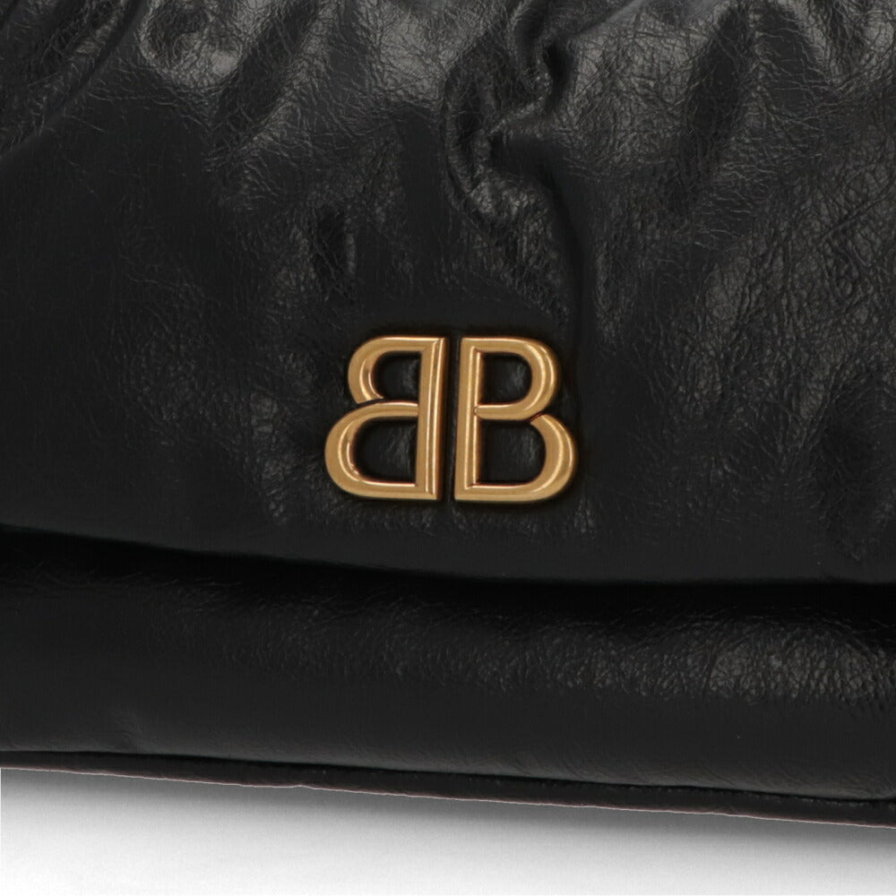 BALENCIAGA バレンシアガ ショルダーバッグ MONACO M モナコ ブラック チェーンショルダー ロゴ 765945 2AAR8 1000