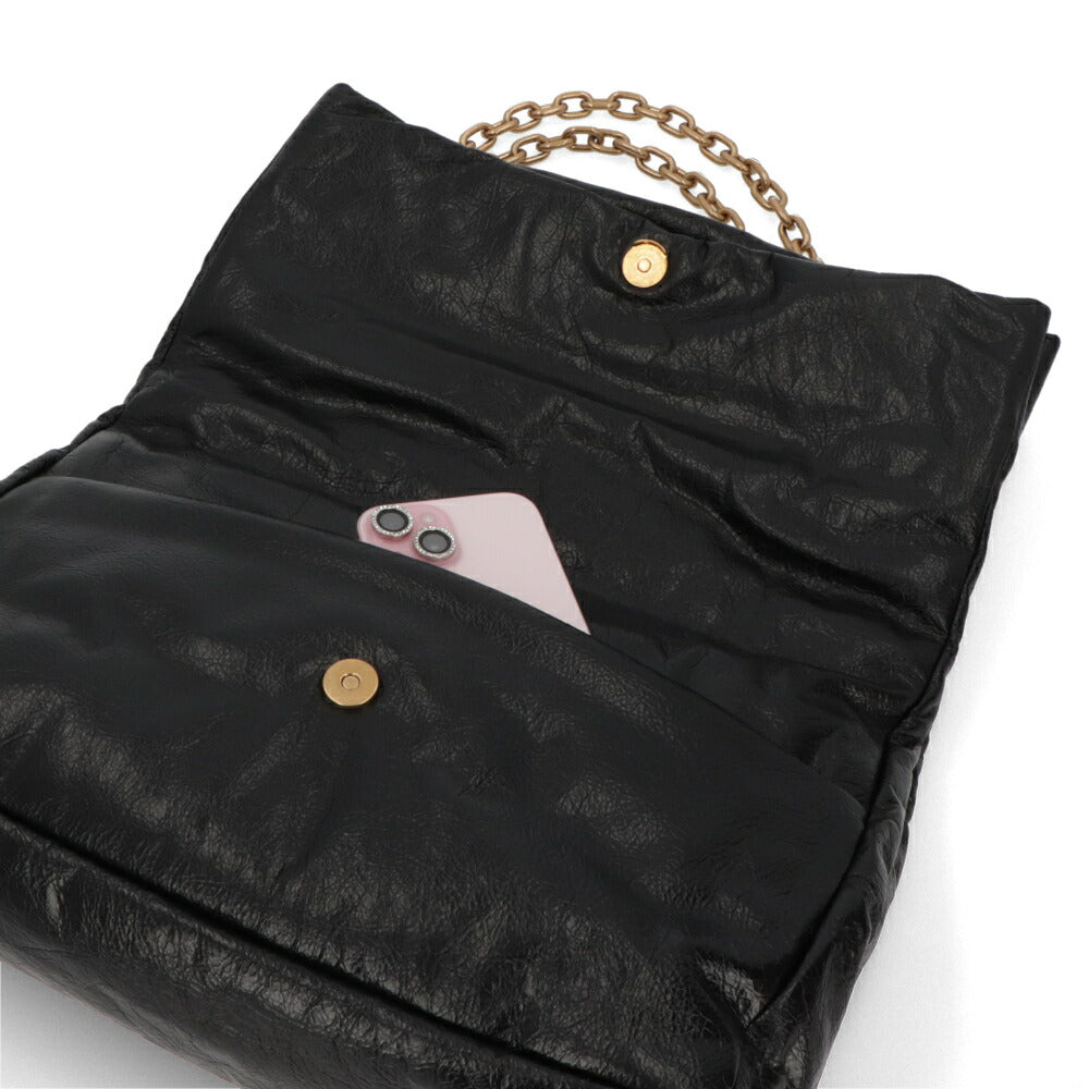 BALENCIAGA バレンシアガ ショルダーバッグ MONACO M モナコ ブラック チェーンショルダー ロゴ 765945 2AAR8 1000