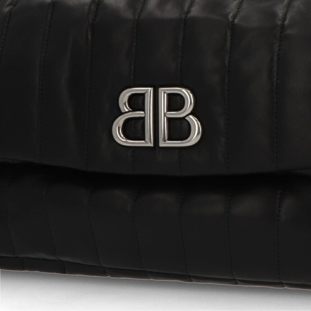 BALENCIAGA バレンシアガ ショルダーバッグ MONACO M モナコ ブラック チェーンショルダー ロゴ 765945 2AASE 1000
