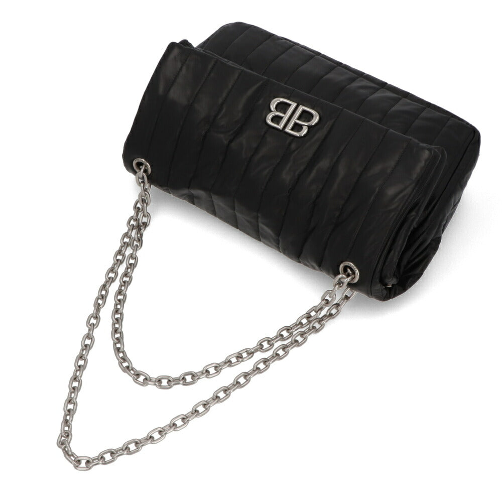 BALENCIAGA バレンシアガ ショルダーバッグ MONACO M モナコ ブラック チェーンショルダー ロゴ 765945 2AASE 1000