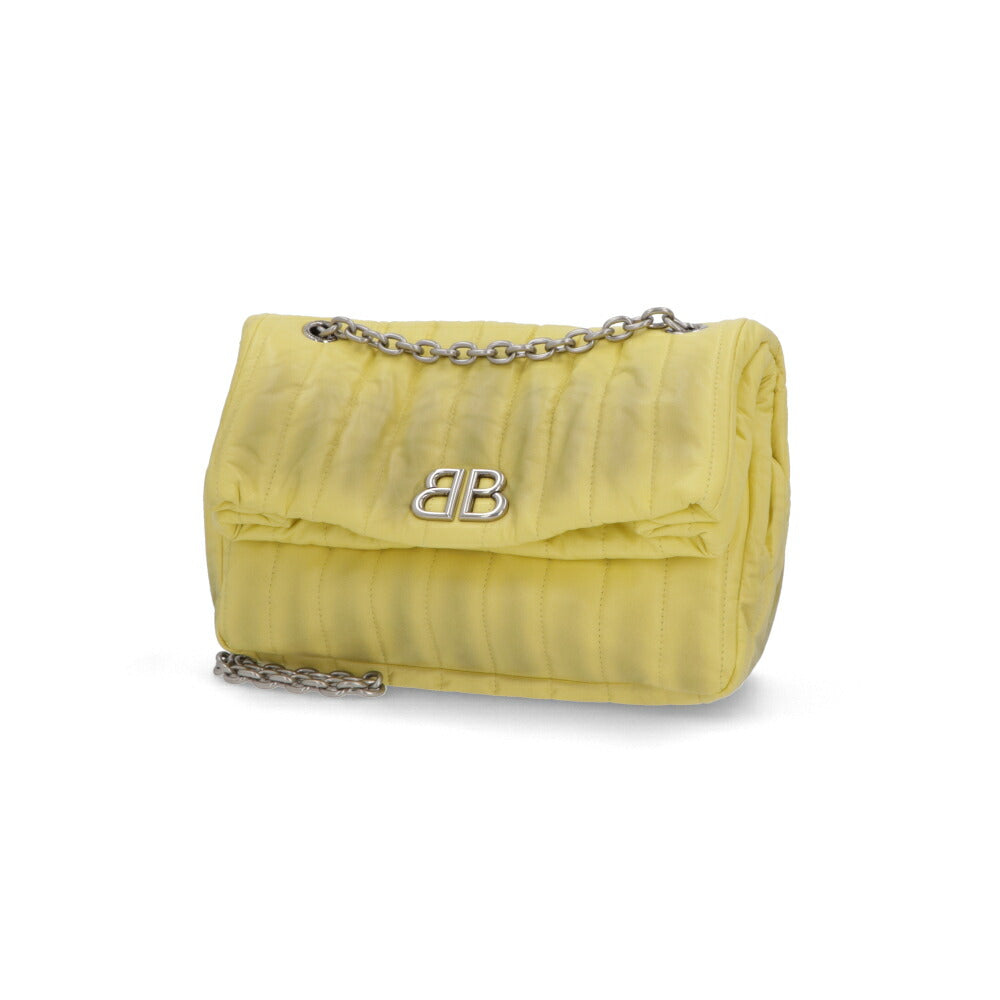 BALENCIAGA ショルダーバッグ MONACO S モナコ  イエロー チェーンショルダー ロゴ 765966 2AA1I 3504