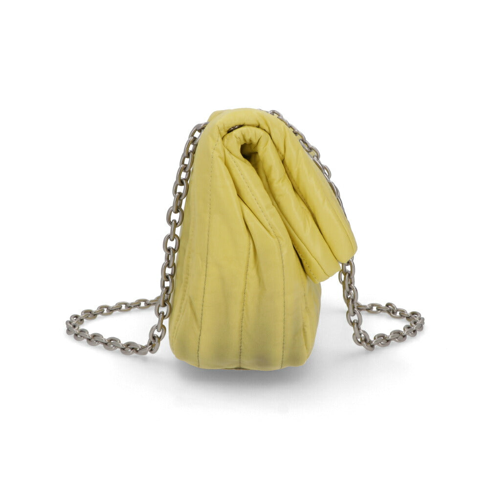 BALENCIAGA バレンシアガ ショルダーバッグ MONACO S モナコ  イエロー チェーンショルダー ロゴ 765966 2AA1I 3504