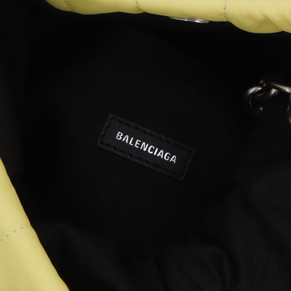 BALENCIAGA バレンシアガ ショルダーバッグ MONACO S モナコ  イエロー チェーンショルダー ロゴ 765966 2AA1I 3504