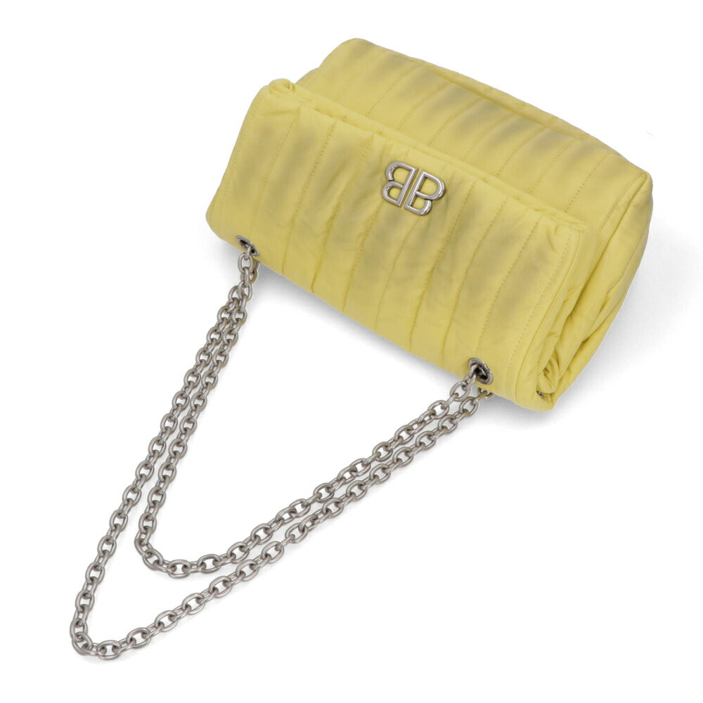 BALENCIAGA バレンシアガ ショルダーバッグ MONACO S モナコ  イエロー チェーンショルダー ロゴ 765966 2AA1I 3504