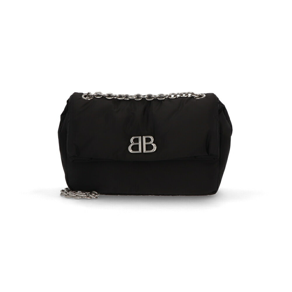 BALENCIAGA ショルダーバッグ MONACO S モナコ  ブラック チェーンショルダー ロゴ 765966 2AA6C 1000
