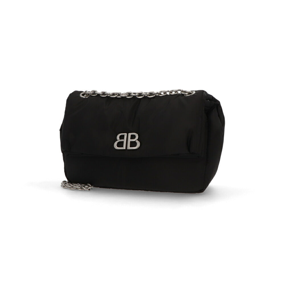 BALENCIAGA ショルダーバッグ MONACO S モナコ  ブラック チェーンショルダー ロゴ 765966 2AA6C 1000