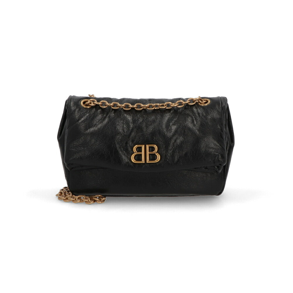 BALENCIAGA ショルダーバッグ MONACO S モナコ ブラック チェーンショルダー ロゴ 765966 2AAR8 1000