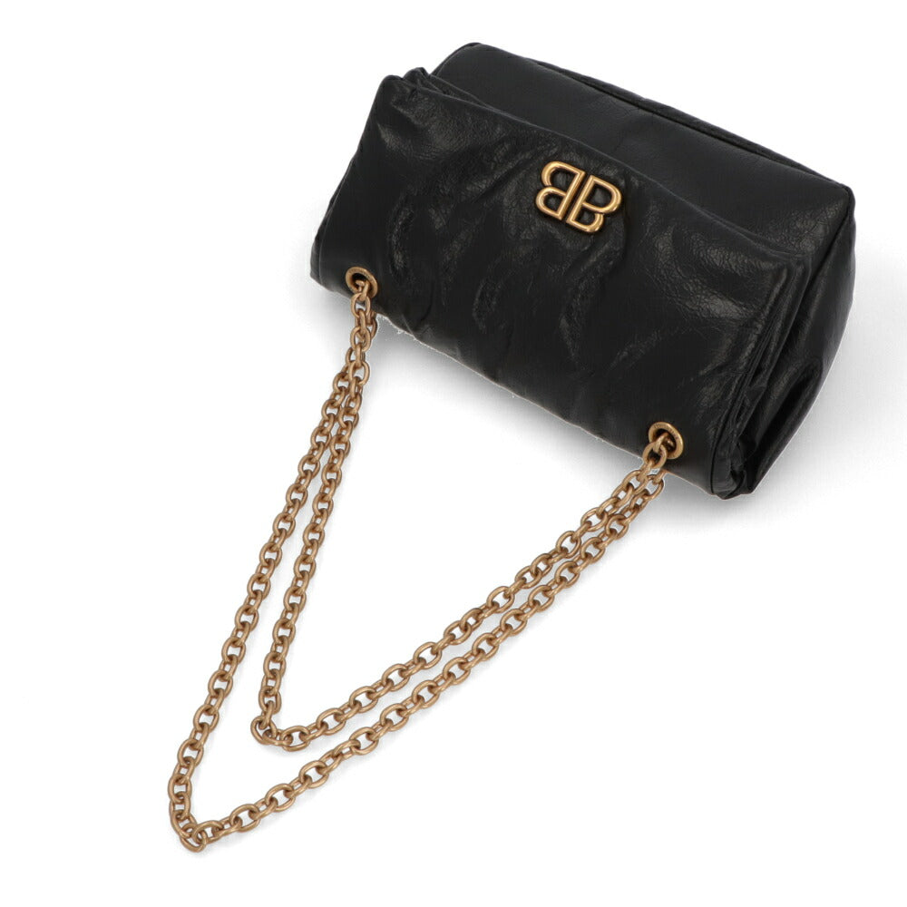 BALENCIAGA バレンシアガ ショルダーバッグ MONACO S モナコ ブラック チェーンショルダー ロゴ 765966 2AAR8 1000