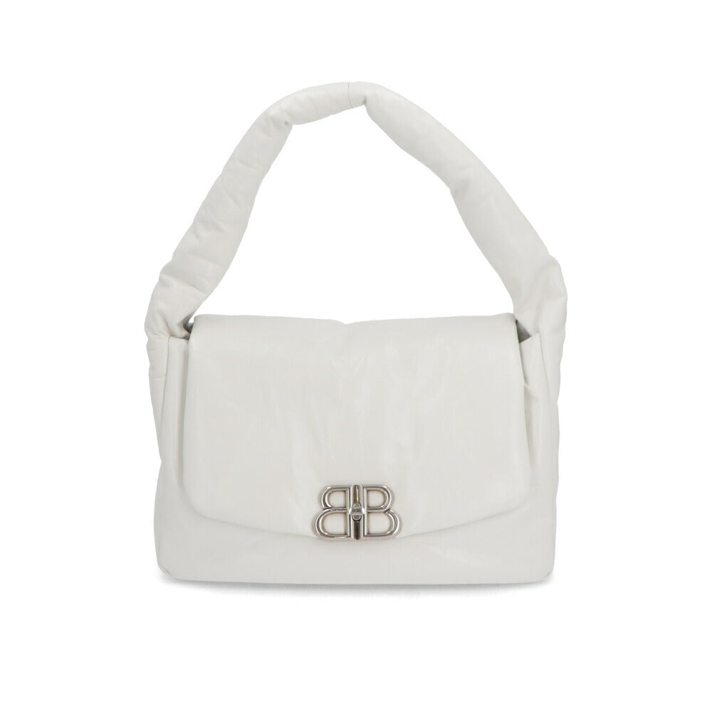BALENCIAGA ショルダーバッグ Monaco Medium Sling Bag ホワイト ロゴ 肩掛けバッグ 787902 2AA3Z 9001