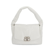 BALENCIAGA ショルダーバッグ Monaco Medium Sling Bag ホワイト ロゴ 肩掛けバッグ 787902 2AA3Z 9001