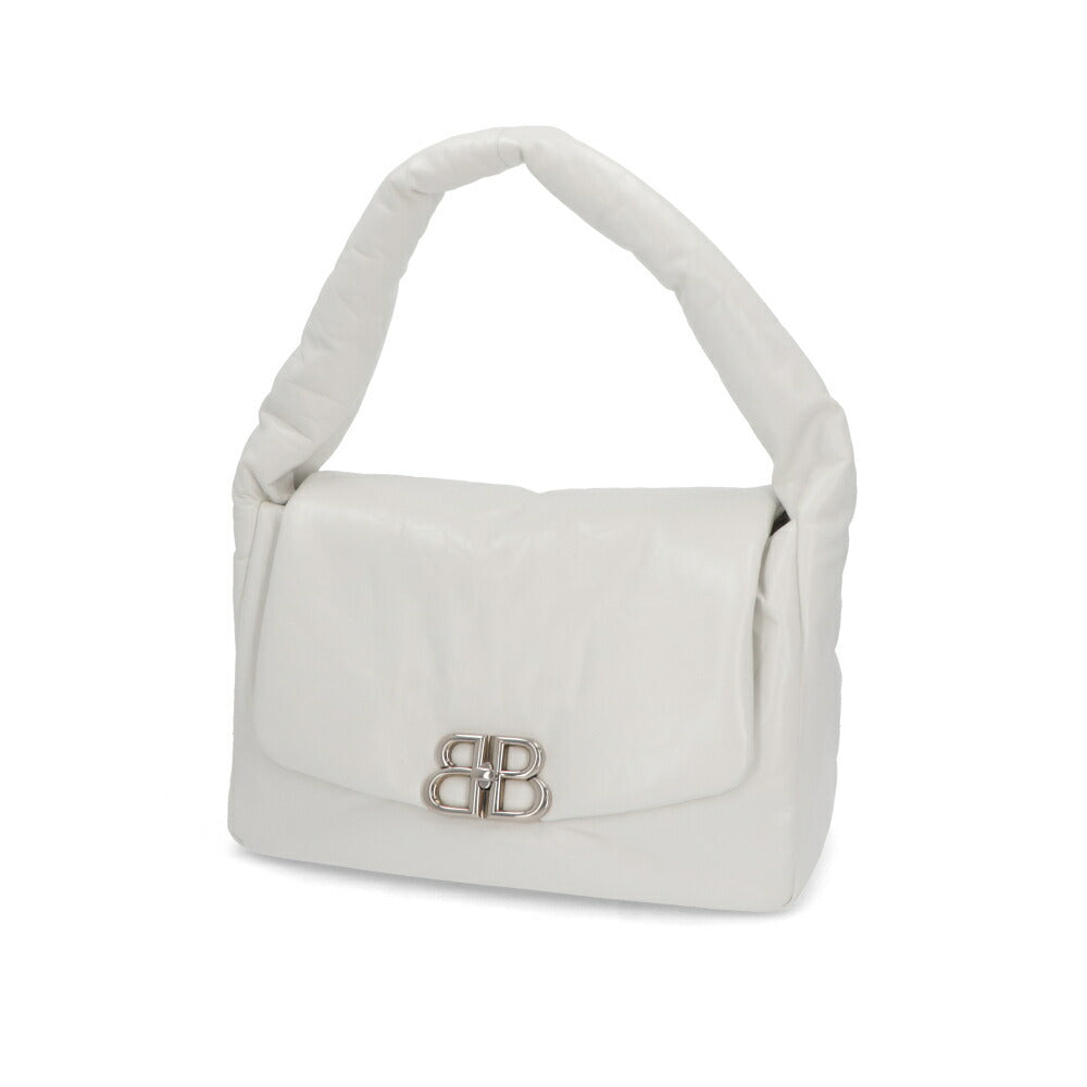BALENCIAGA ショルダーバッグ Monaco Medium Sling Bag ホワイト ロゴ 肩掛けバッグ 787902 2AA3Z 9001