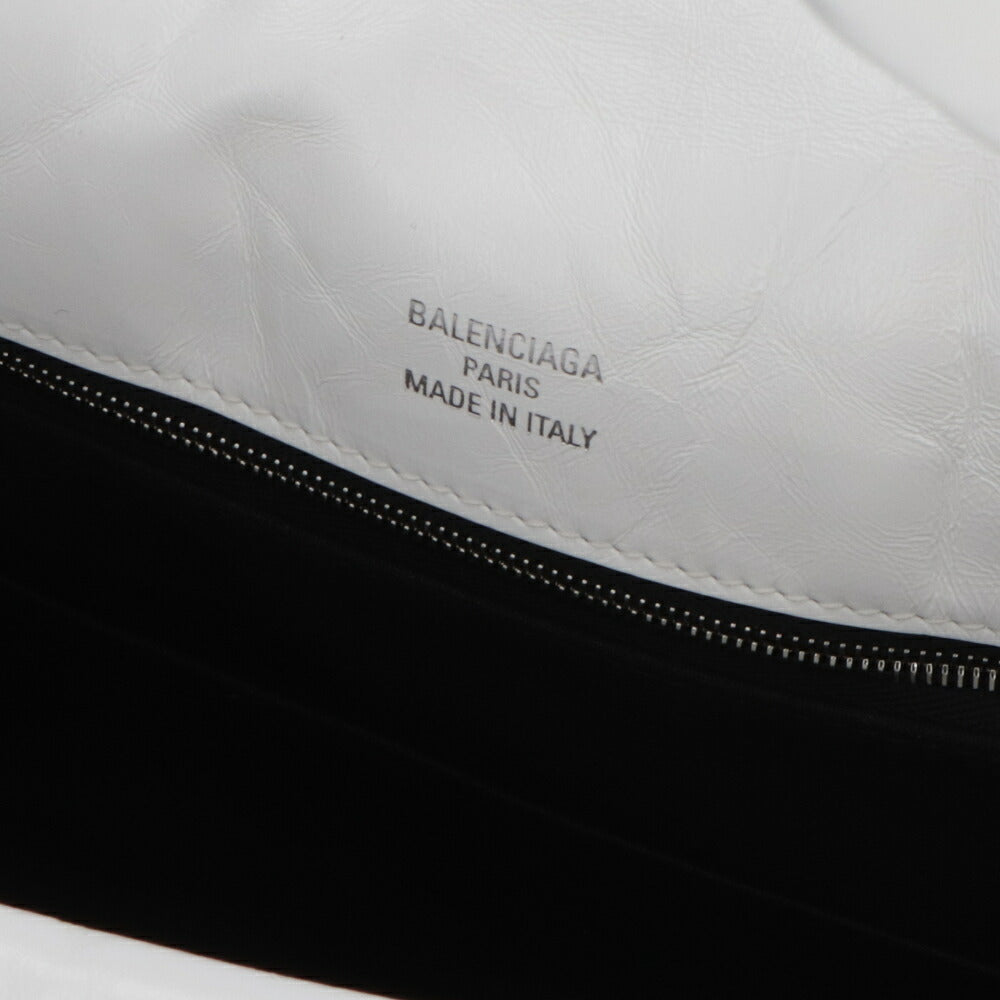 BALENCIAGA ショルダーバッグ Monaco Medium Sling Bag ホワイト ロゴ 肩掛けバッグ 787902 2AA3Z 9001