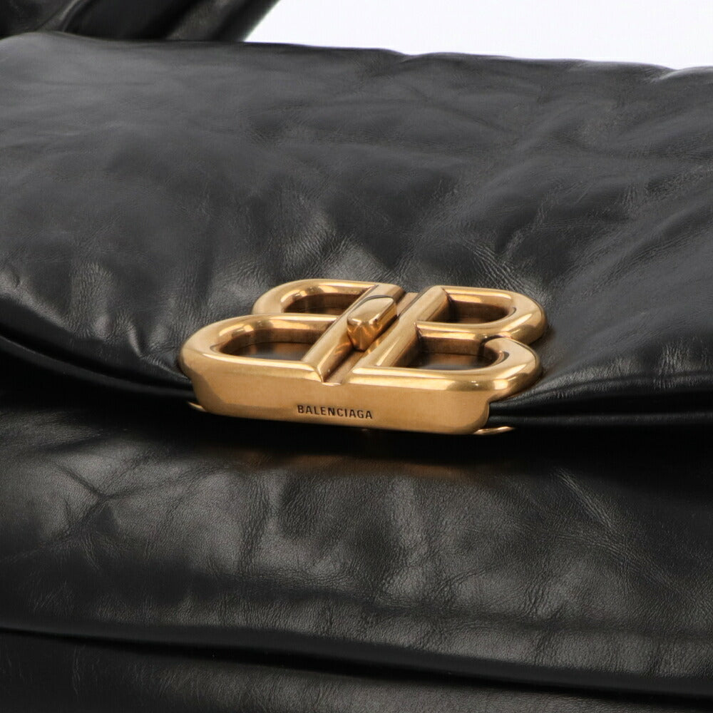 BALENCIAGA ショルダーバッグ Monaco Medium Sling Bag ブラック ロゴ 肩掛けバッグ 787902 2AA41 1000