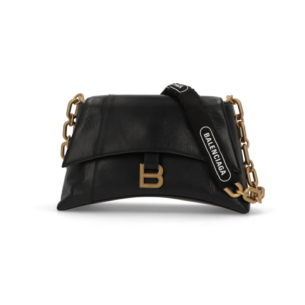 BALENCIAGA バレンシアガ レディース バッグ ショルダーバッグ ブラック レザー ダウンタウン クロスボディバッグ 689058 1I7BM