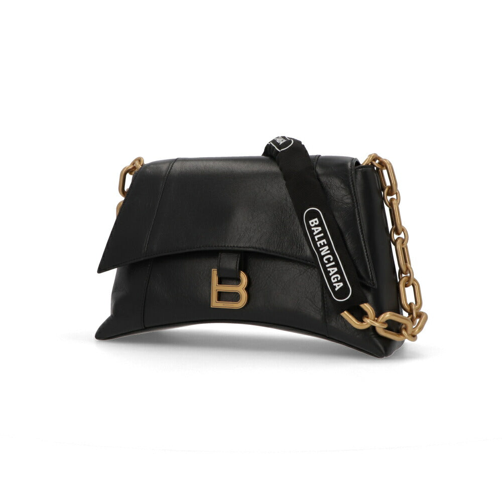 BALENCIAGA バレンシアガ レディース バッグ ショルダーバッグ ブラック レザー ダウンタウン クロスボディバッグ 689058 1I7BM