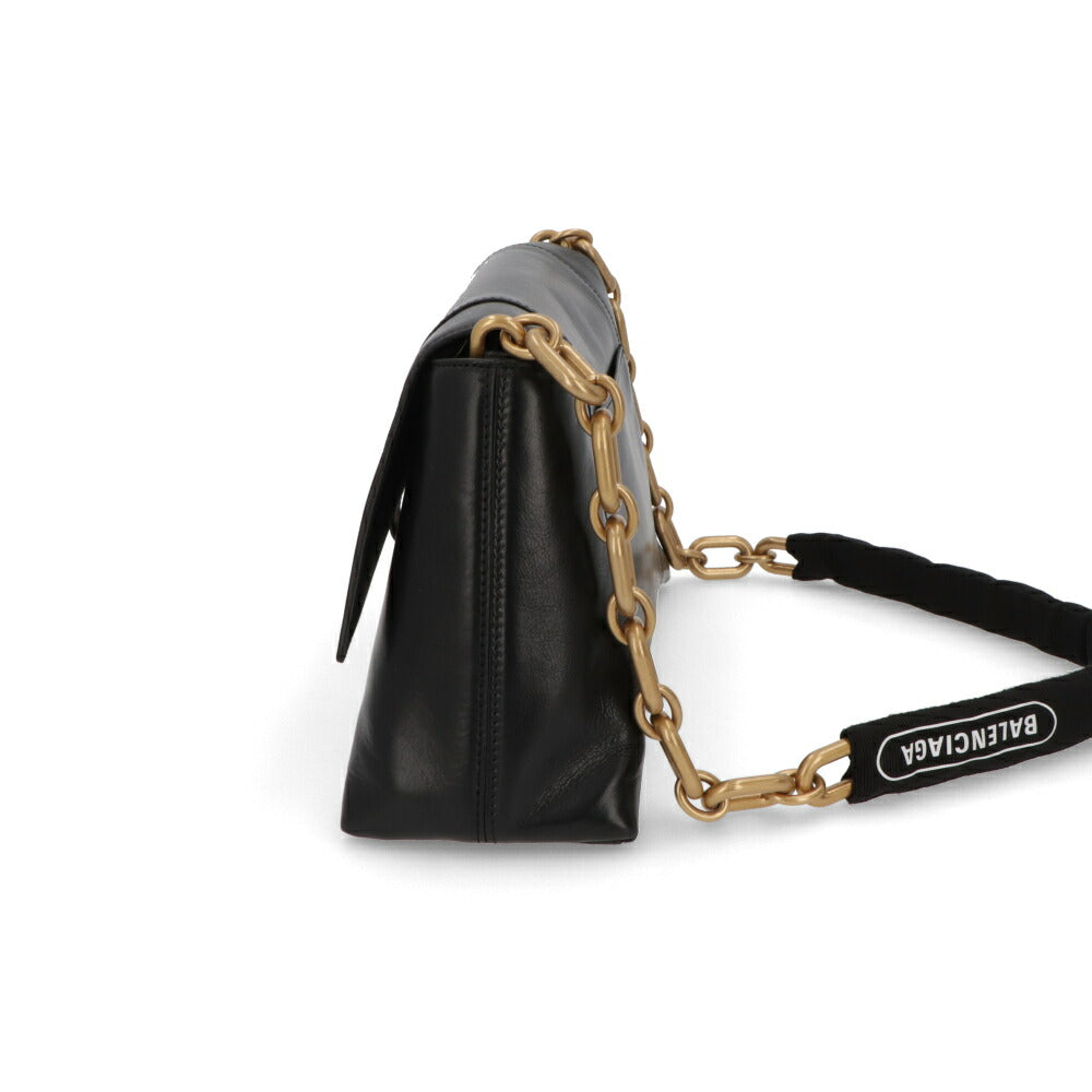 BALENCIAGA バレンシアガ レディース バッグ ショルダーバッグ ブラック レザー ダウンタウン クロスボディバッグ 689058 1I7BM