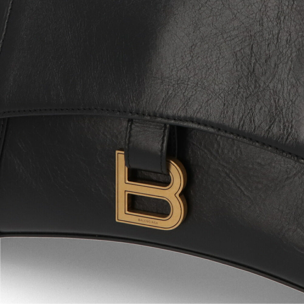 BALENCIAGA バレンシアガ レディース バッグ ショルダーバッグ ブラック レザー ダウンタウン クロスボディバッグ 689058 1I7BM