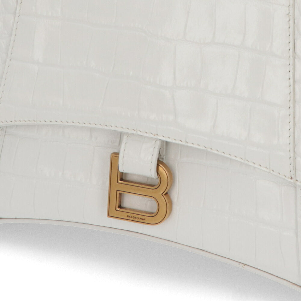 BALENCIAGA バレンシアガ レディース バッグ ショルダーバッグ ホワイト レザー ダウンタウン クロコ クロスボディバッグ 689058 2106F