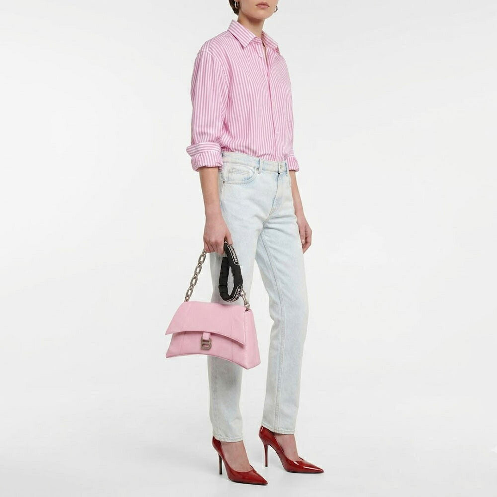 BALENCIAGA バレンシアガ レディース バッグ ショルダーバッグ ピンク レザー ダウンタウン クロスボディバッグ 689058 1I7BY
