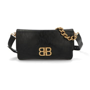 BALENCIAGA バレンシアガ レディース バッグ ショルダーバッグ ブラック カーフレザー チェーン フラップバッグ 748596 2AAIZ