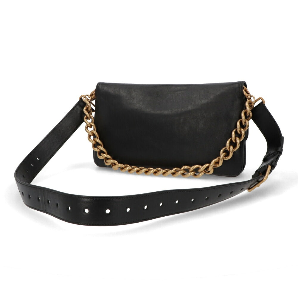 BALENCIAGA バレンシアガ レディース バッグ ショルダーバッグ ブラック カーフレザー チェーン フラップバッグ 748596 2AAIZ