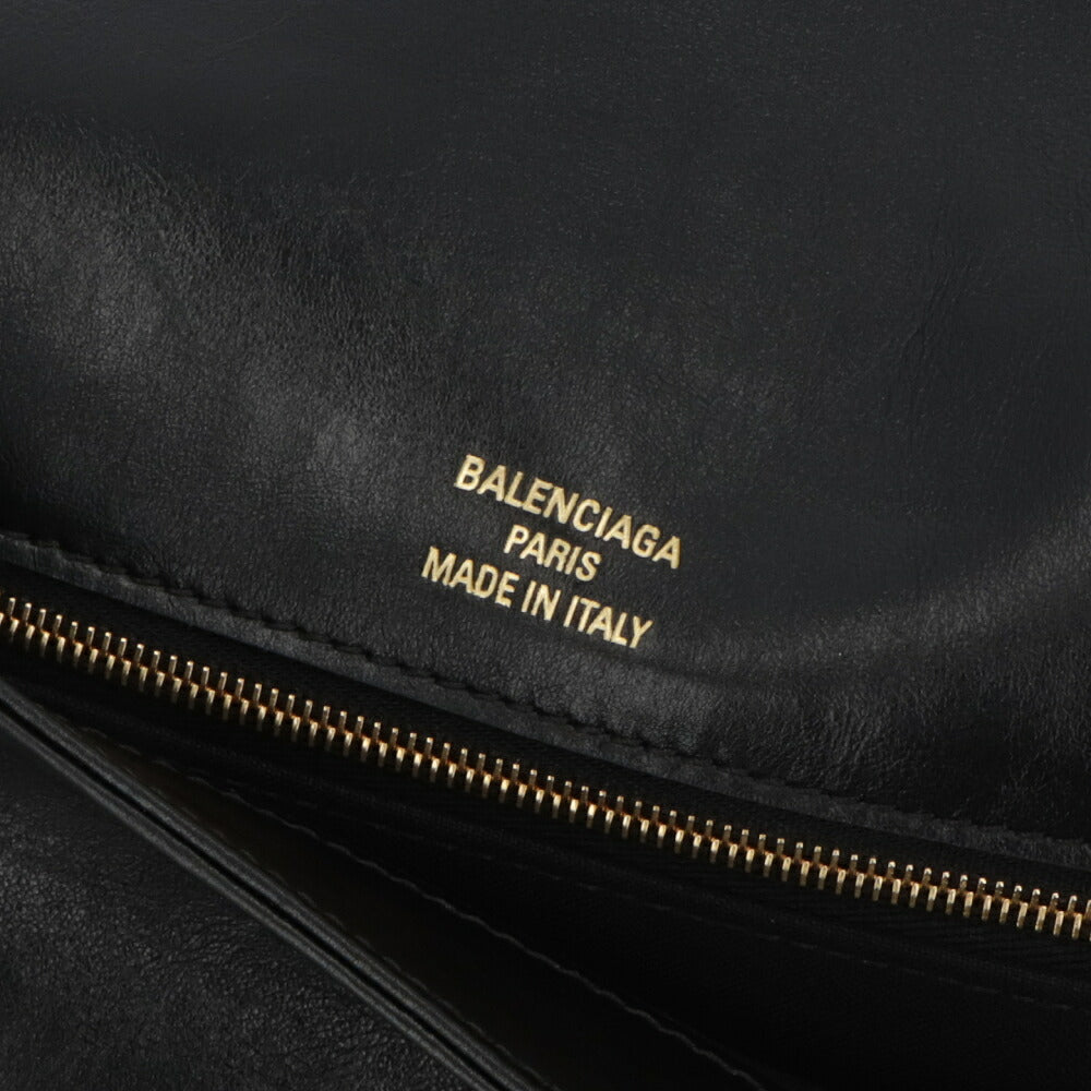 BALENCIAGA バレンシアガ レディース バッグ ショルダーバッグ ブラック カーフレザー チェーン フラップバッグ 748596 2AAIZ
