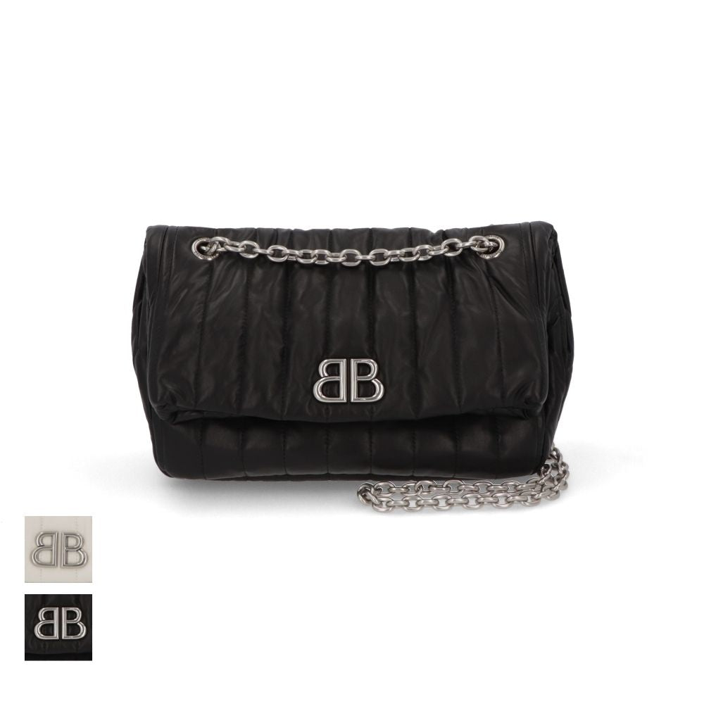 BALENCIAGA バレンシアガ レディース バッグ ショルダーバッグ ブラック ホワイト カーフレザー チェーンショルダー 765966 2AASE