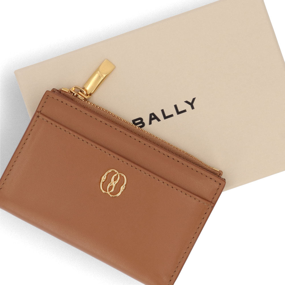 BALLY 二つ折り財布 EMBLEM COMPACT W ブラウン