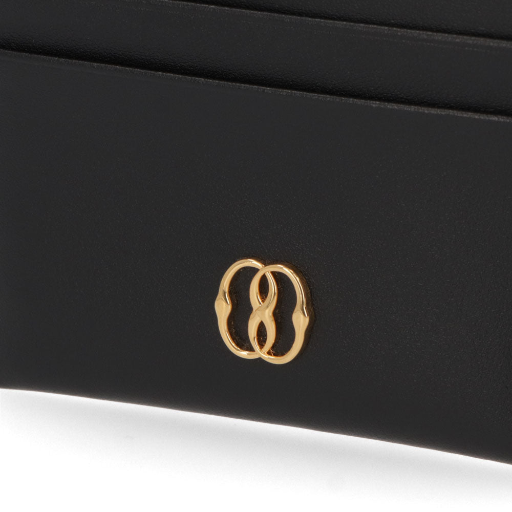バリー BALLY 雑貨 カードケース レディース ブラック レザー ロゴ ゴールド金具 シンプル パスケース 定期入れ EMBLEM CCH/U901O