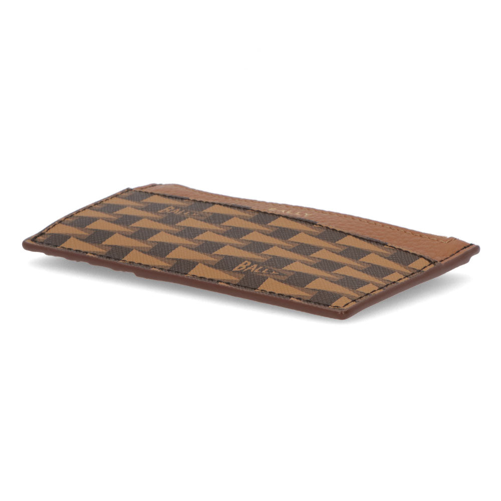 バリー BALLY 財布 小銭入れ・コインケース レディース PENNANT ZIP CH ブラウン レザー カードケース フラグメントケース ロゴ 柄 総柄 ミニ財布 6304811