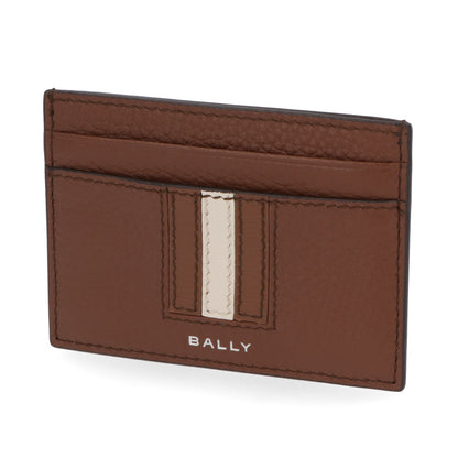 BALLY カードケース Ribbon ブラウン×ホワイト レザー