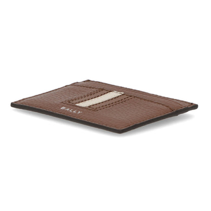 BALLY カードケース Ribbon ブラウン×ホワイト レザー