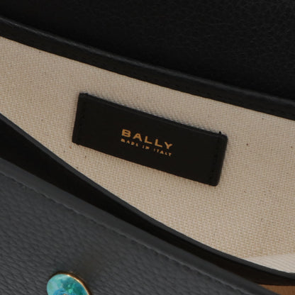 BALLY ショルダーバッグ ブラック レザー ロゴ ゴールド金具